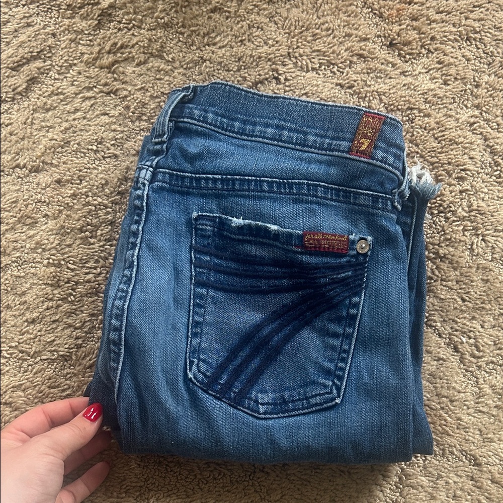 7 For All Mankind Dark Blue Denim Jeans